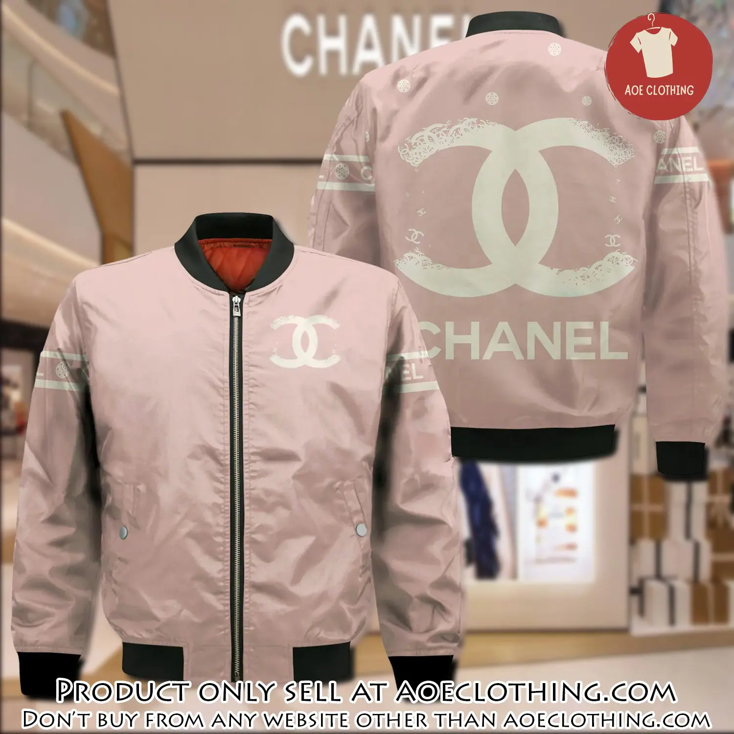 Chanel bomber jacket luxury brand clothing clothes outfit aoe0921360